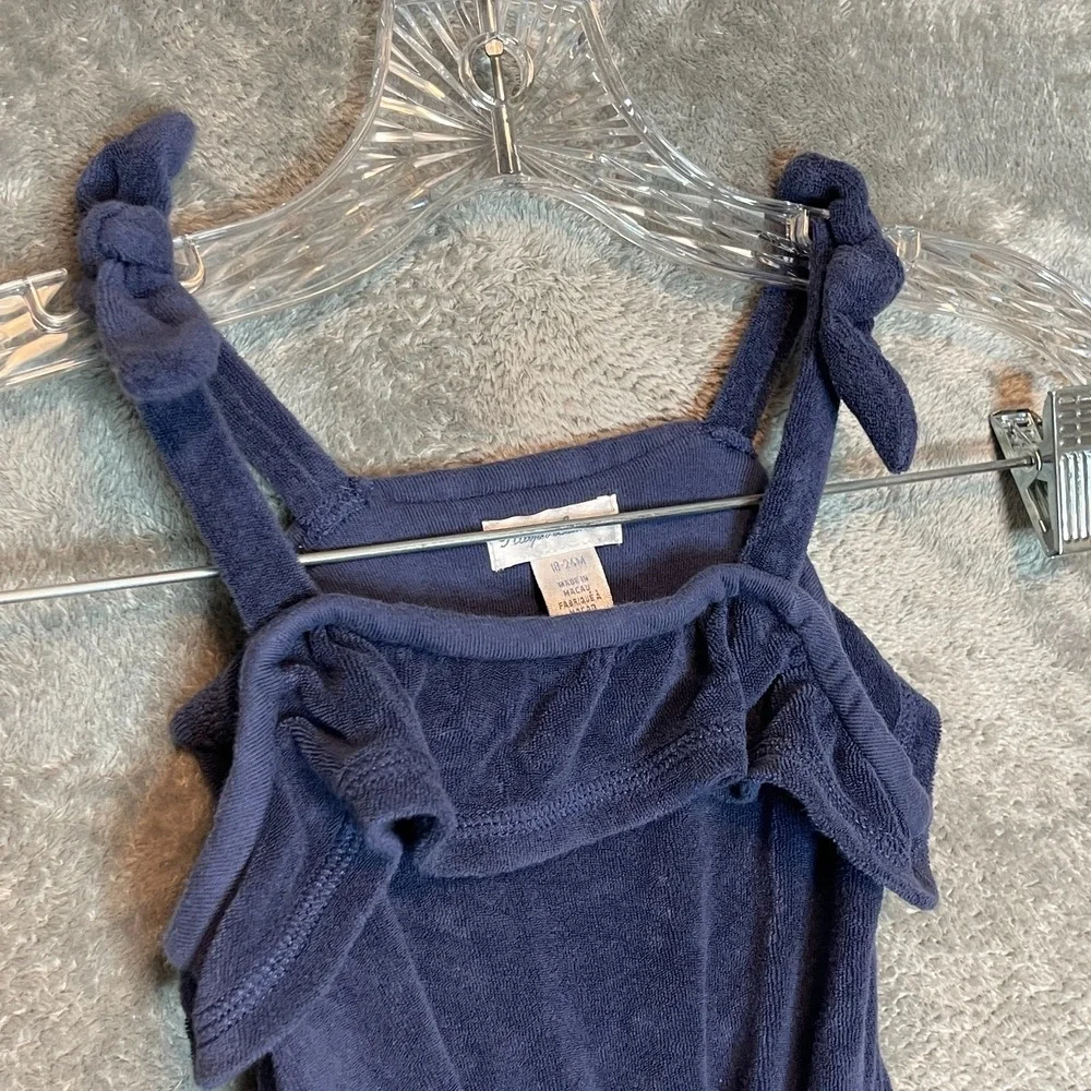 Ralph Lauren Baby Girls Terry Cloth Cover Up 18/24 Months Ruffled Elastic Waist